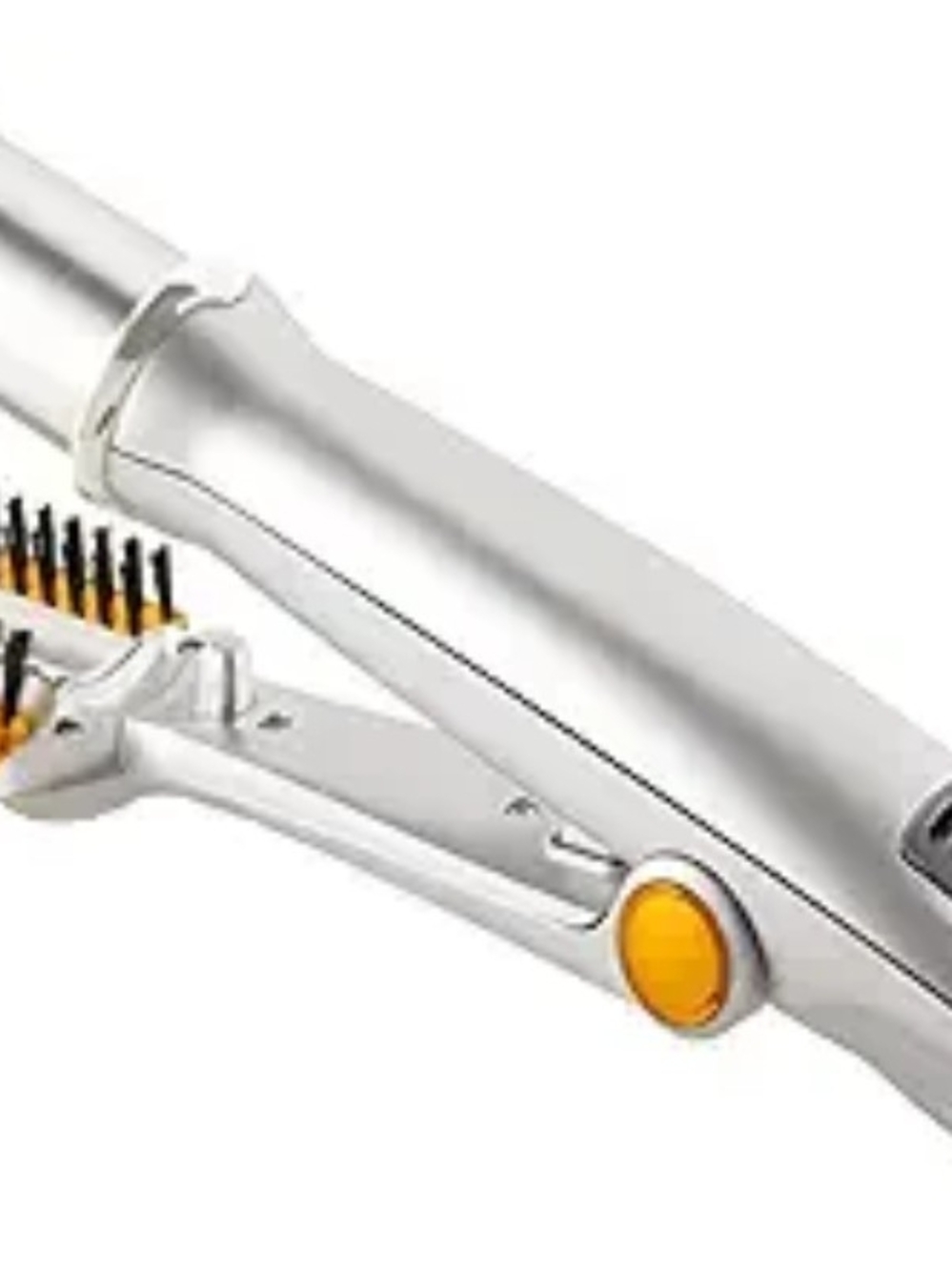 Silver Hair Straightener with Gold Accent